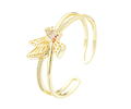 Brazalete Colibri con circones | Baño de oro 18k