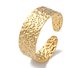 Brazalete Texturizado | Acero Con Baño de oro 18k