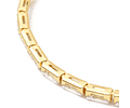 Pulsera Ajustable de Circones | Baño de oro 18k