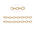Cadena Eslabones Ovalados | Baño Oro 18K