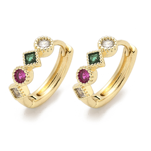 Aro Argolla Con Circones | Baño de oro 18k