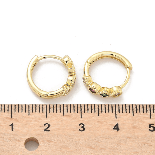 Aro Argolla Con Circones | Baño de oro 18k