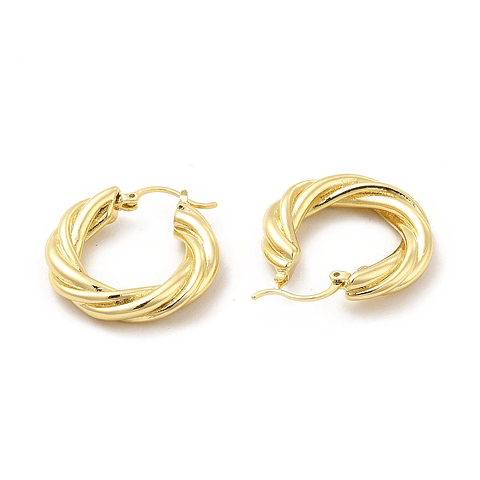 Aro Argolla Torcida | Baño de oro 18k