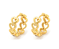 Aro Argolla Con Corazones | Baño de oro 18k