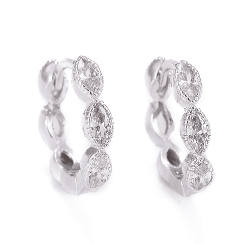 Aro Argolla Con Circones | Baño de Plata