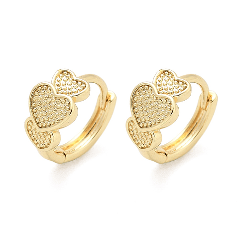 Aro Argolla Con Corazones | Baño de oro 18k