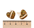 Aro Corazón Animal Print | Baño De Oro 18k