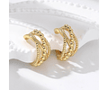 Ear Cuff Cruzado | Baño De Oro 18k
