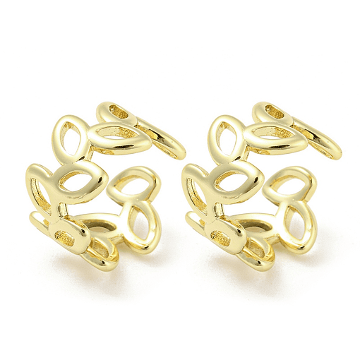 STOCK LIMITADO Ear Cuff Hojas De Rama | Baño de oro 18k