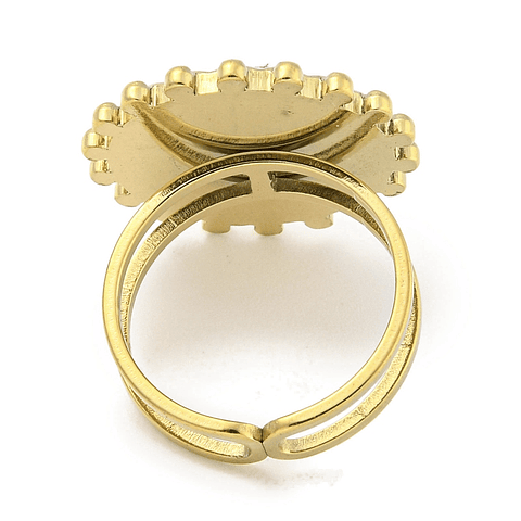 Anillo Ajustable Piedra Turquesa | Acero Inoxidable