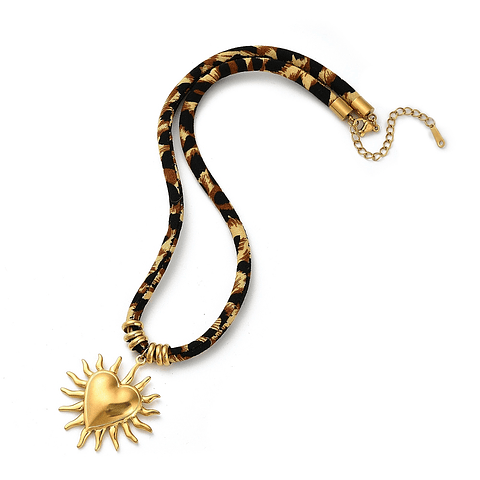 Collar Cordón Animal Print | Acero Inoxidable