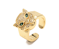 Anillo Ajustable Leopardo | Baño de oro 18k