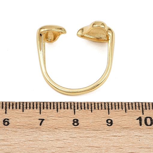 Anillo Ajustable Corazones | Baño de oro 