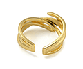 Anillo Ajustable Cruzado | Baño de oro 18k