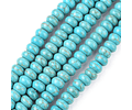 Piedra Turquesa Sintetica | Rondel 8x5mm