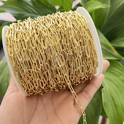 1 metro Cadena de eslabones | Baño de oro 18k