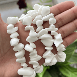 Piedra Chip Grande | Onix Blanco