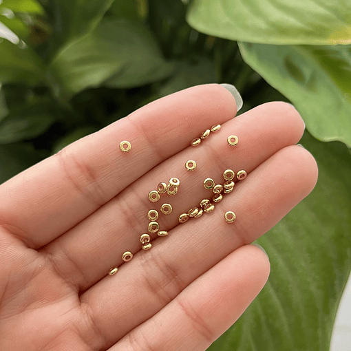 Separador Rondel Pequeñito | Baño de oro 18k