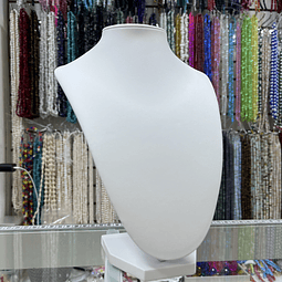 Exhibidor Cuello Cuerina Blanco
