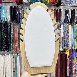 Exhibidor Collares Hoja | Madera con cuerina