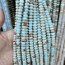 Piedra natural rondel | Snakeskin