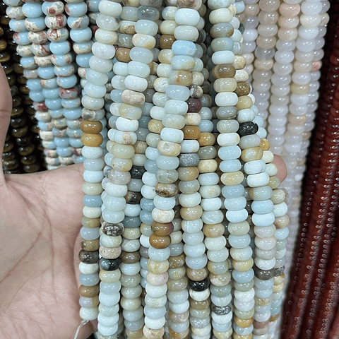 Piedra Natural Rondel | Amazonita