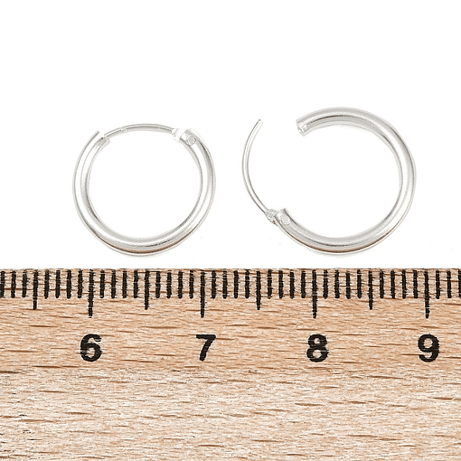 Aro Argolla 14mm | Baño De Plata