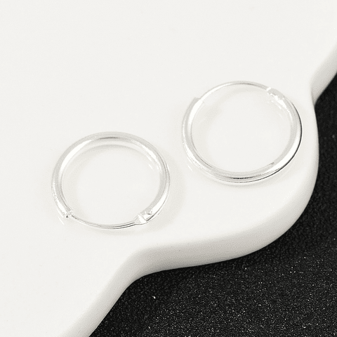 Aro Argolla 14mm | Baño De Plata