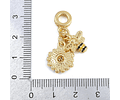 Charm Estilo Europeo | Abeja y Flor | Baño de oro 18k