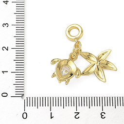  Charm Estilo Europeo | Estrella de Mar y Tortuga