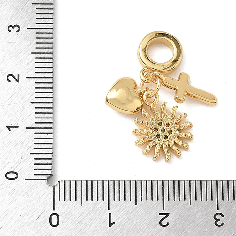 Charm Estilo Europeo | Cruz, Sol y Corazón