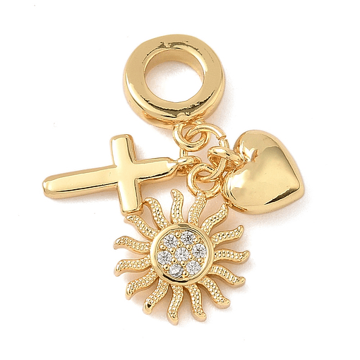 Charm Estilo Europeo | Cruz, Sol y Corazón