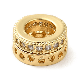  Separador Con Circones y corazón | Baño de oro 18k