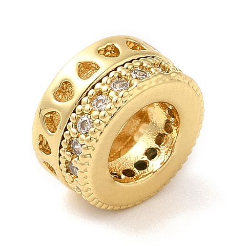 Separador Con Circones y corazón | Baño de oro 18k