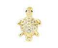 Conector Tortuga con circones | Baño de oro 18k