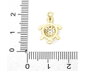 Conector Tortuga con circones | Baño de oro 18k
