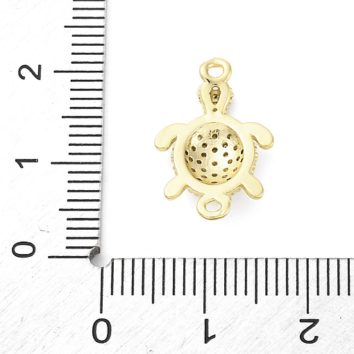 Conector Tortuga con circones | Baño de oro 18k