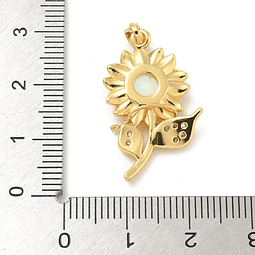  Colgante Girasol Tornasol | Baño de oro 18k