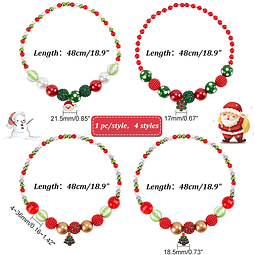  Collares Navideños Elasticados