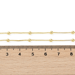  Cadena Armada Venecia Con Balines | Baño de oro 18k