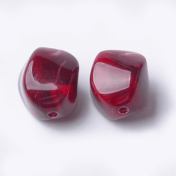  Piedra Imitación Pepita | Acrílico Burdeo