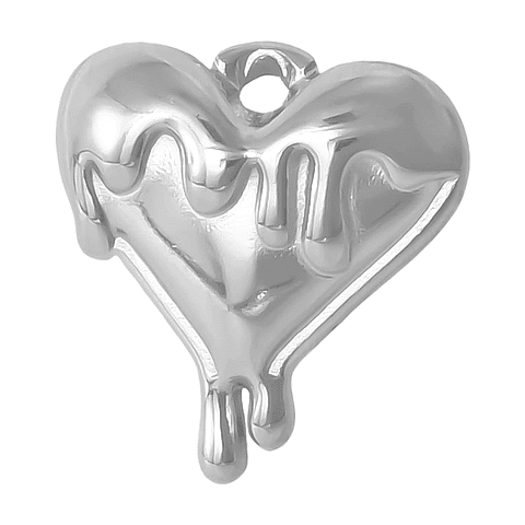 Colgante Corazón Derretido | Acero Inoxidable