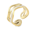 Anillo Ajustable Ondas Esmaltado | Acero Inoxidable