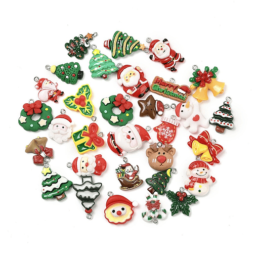 5 Colgantes Navideños Surtidos | Resina