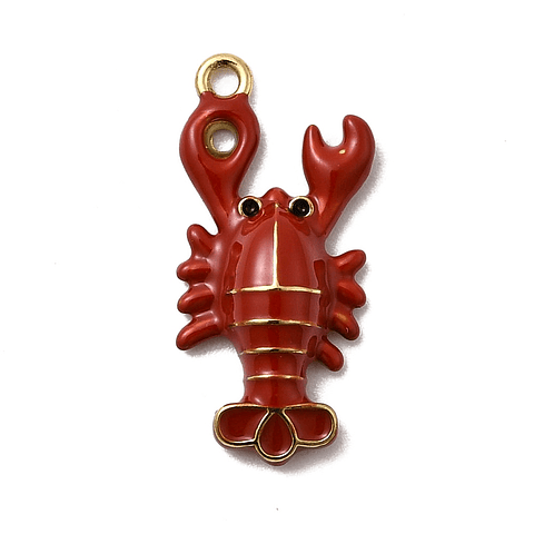 Colgante de Langosta Esmaltada | Acero Inoxidable