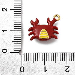  Colgante Cangrejo Esmaltado | Acero Inoxidable