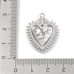  Colgante Corazón Sagrado | Acero Inoxidable