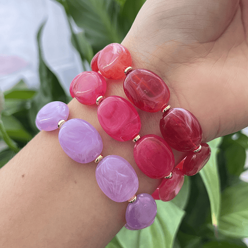 Pulseras de Piedras de Imitación Natural 