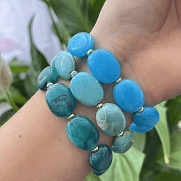  Pulseras de Piedras de Imitación Natural 