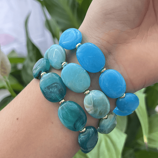 Pulseras de Piedras de Imitación Natural 